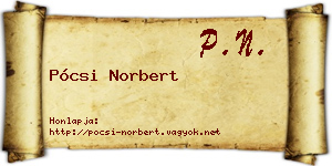 Pócsi Norbert névjegykártya