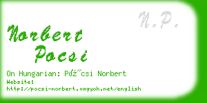 norbert pocsi business card